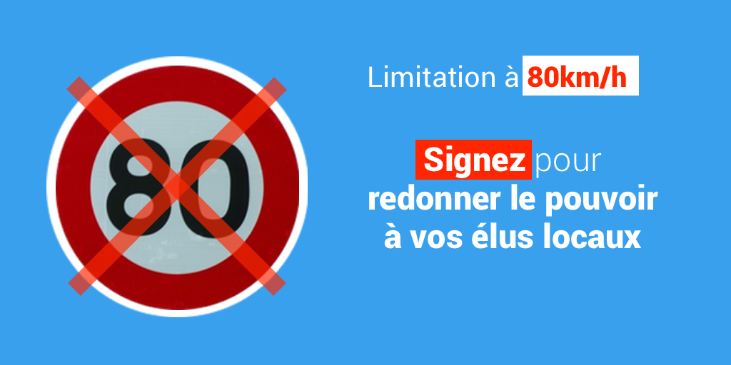 80km/h : signez la pétition !