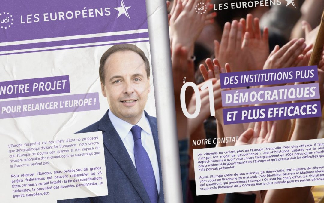 Le programme complet de l’UDI pour les élections européennes 2019.