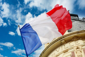 French,Flag,Waving,Over,One,Hotel,De,Ville
