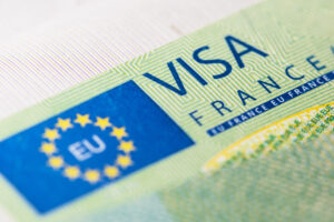 Schengen visa in the passport. This sample of the Schengen visa has been put into circulation since 2019.