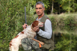 Hunter with dog