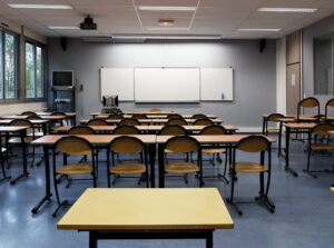 Salle de classe dans un lycée français