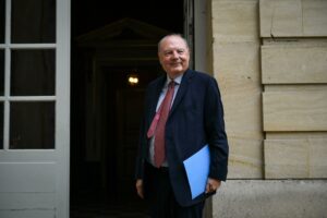 Paris, France. 04th Sep, 2025. French President of the Union of Democrats and Independents (UDI) party Herve Marseille, arrives for a meeting with French Prime Minister Francois Bayrou at the Hotel de Matignon in Paris on September 4, 2025. Photo by Firas