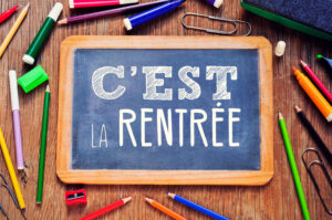 text cest la rentree, back to school in french